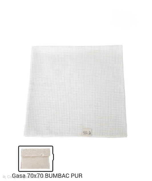 Muselină din bumbac pur – 70×70 cm