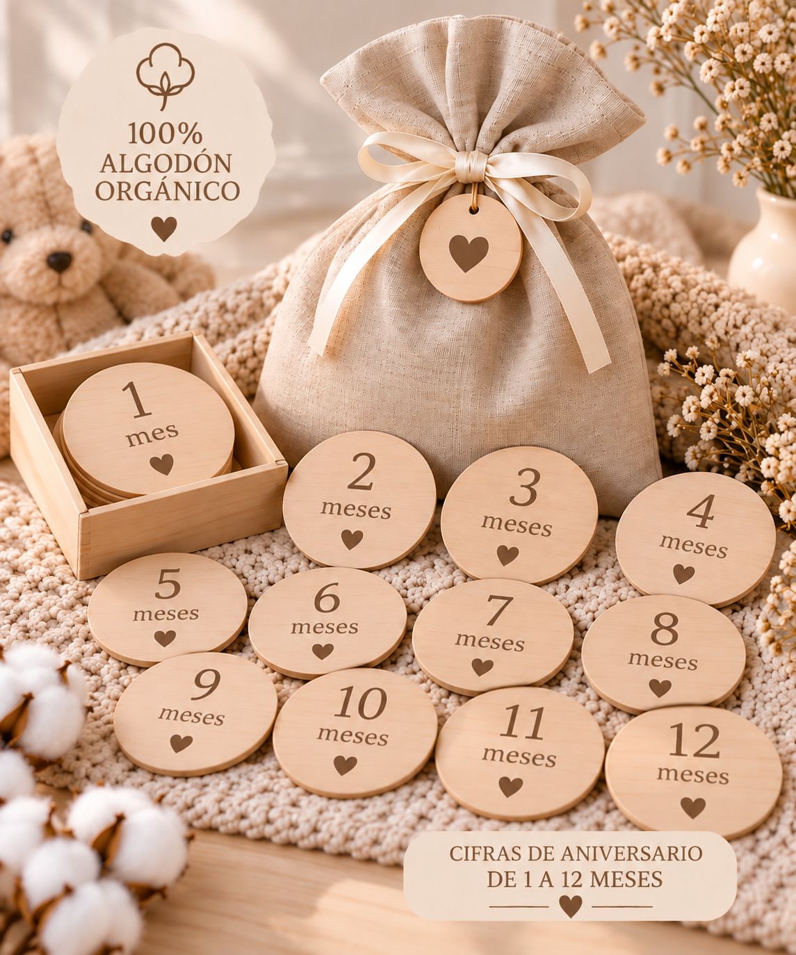Set cadou premium pentru bebeluși – 100% bumbac organic