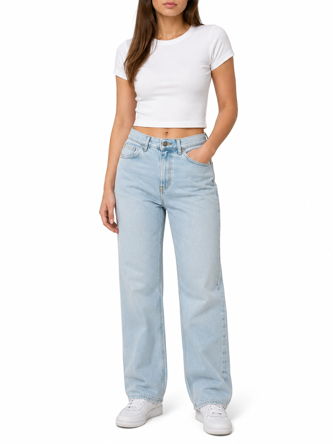 Blugi damă Wide Leg Denim Blue